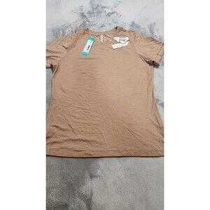 Travis Mathew Women's Size Small Tan Brown Pima Cotton Blend Cloud Tee Golf NWT